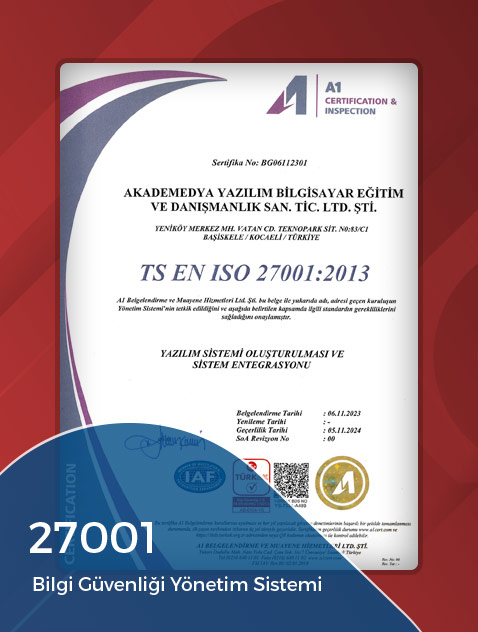 ISO/IEC 27001:2013 Bilgi Güvenliği Yönetim Sistemi