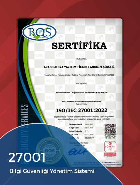 ISO/IEC 27001:2013 Bilgi Güvenliği Yönetim Sistemi